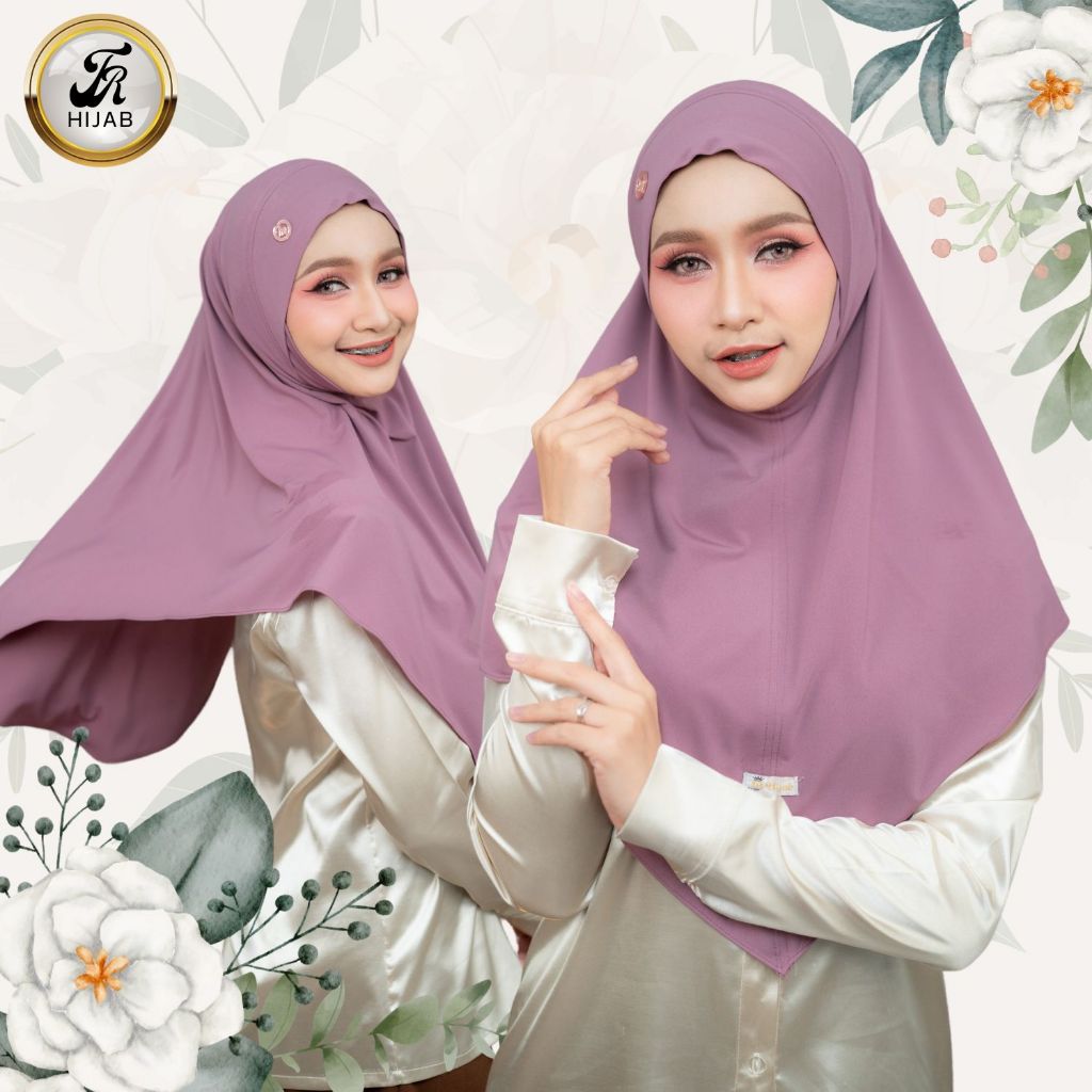 ผ้าคลุมฮิญาบสวมสำเร็จ หน้าสไตล์ซีเรีย สวมใส่ง่ายมีคาง ผ้าเย็นใส่สบาย มีหลายสี HM68วาริสมุสลิม