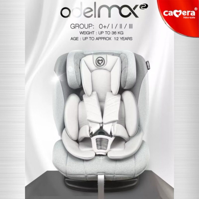 CAMERA คาร์ซีท รุ่น ADELMAX ใช้ได้ตั้งแต่แรกเกิดถึง 12ปี ปรับพนักพิงได้ตามอายุเด็ก