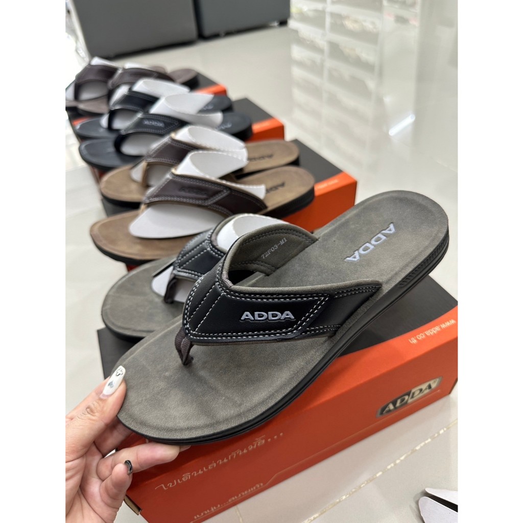 N รองเท้าแตะ ADDA รุ่น 72F03 ไซส์ 39-43 ลดจากราคาป้าย 325  สี น้ำตาล ดำ เทา ครีม
