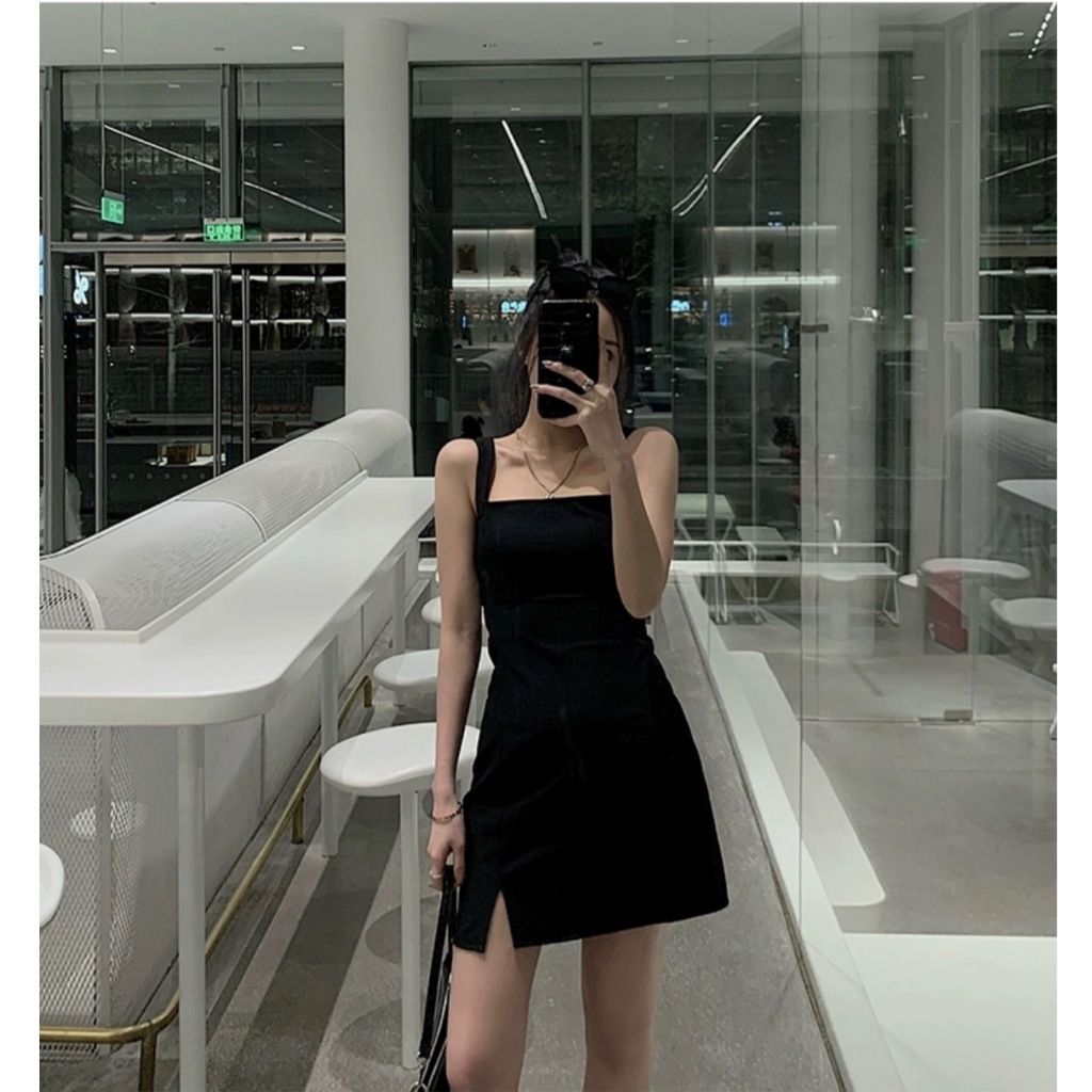 💥MKL💥ชุดเดรสมินิ ผู้หญิง เซ็กซี่  รัดรูป ดีไซน์เรียบ เดรสสั้นเกาหลี สำหรับผู้หญิง สีพื้นเรียบ #DS025 - รูปที่ 6