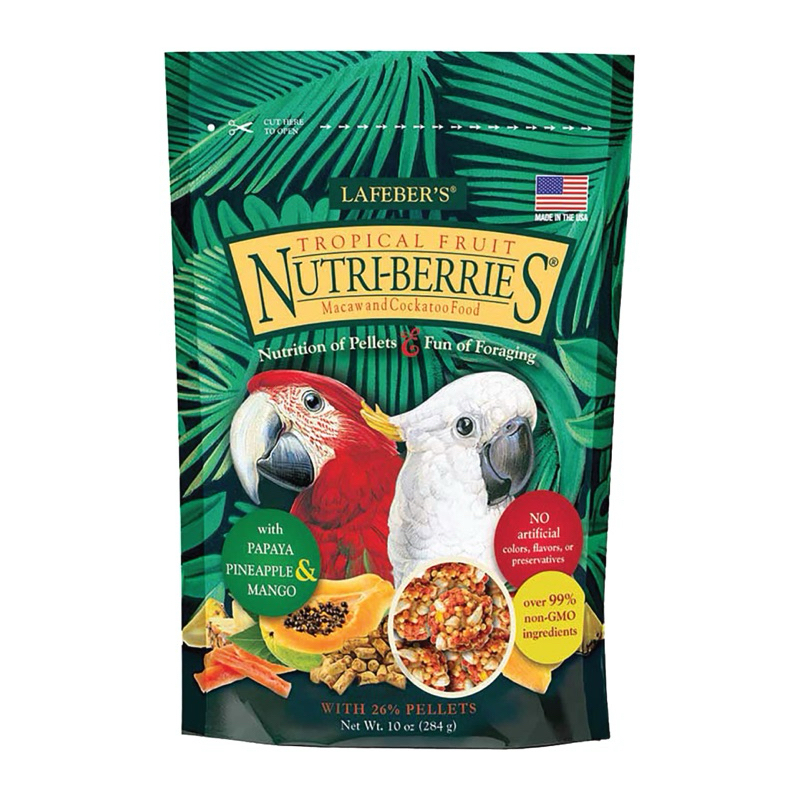 Lafeber อาหารนก Tropical Fruit Nutri-Berries for Macaws & Cockatoos (10oz)
