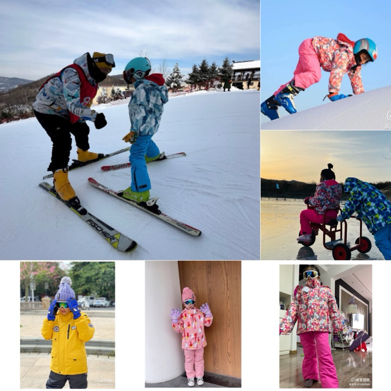 ชุดสกีเด็ก ชุดสกีเด็กผู้หญิง-ผู้ชาย ชุดเล่นหิมะ ชุดสกีเด็กเล็ก-เด็กโต ski coat (พร้อมส่ง ฟ้าขาว140, ฟ้าขาวมิ้นท์160)