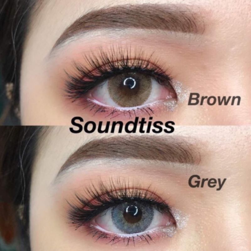 คอนแทคเลนส์ Soundtiss Brown & Gray แบรนด์ Gaezz Secret สายตา -50 ถึง -1000 💝 สีน้ำตาลหวานสีเทาเซ็กซี