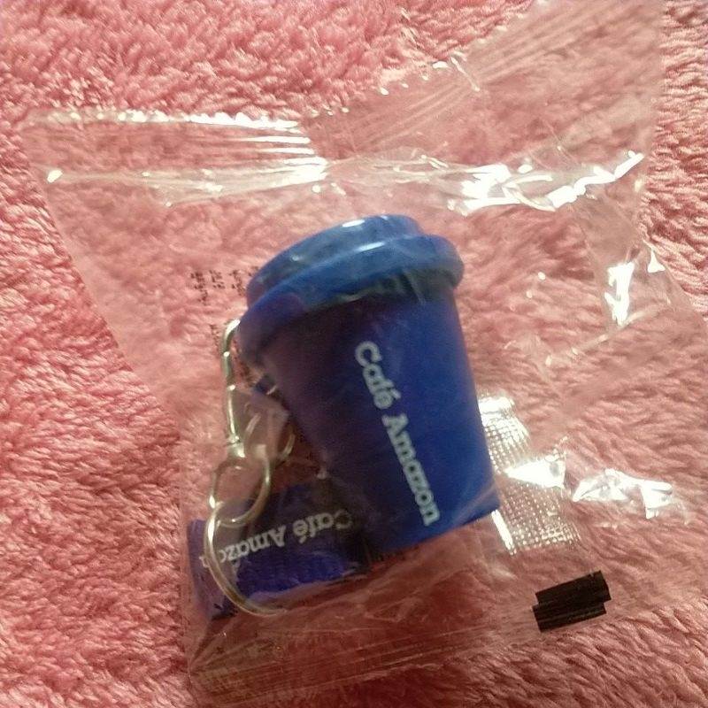 Keychain พวงกุญแจ Cafe Amazon สีฟ้า