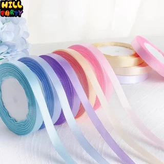ริบบิ้นผ้าซาติน 6 มม. บรรจุของขวัญคริสต์มาสตกแต่ง Diy ริบบิ้นม้วนผ้า 50สี