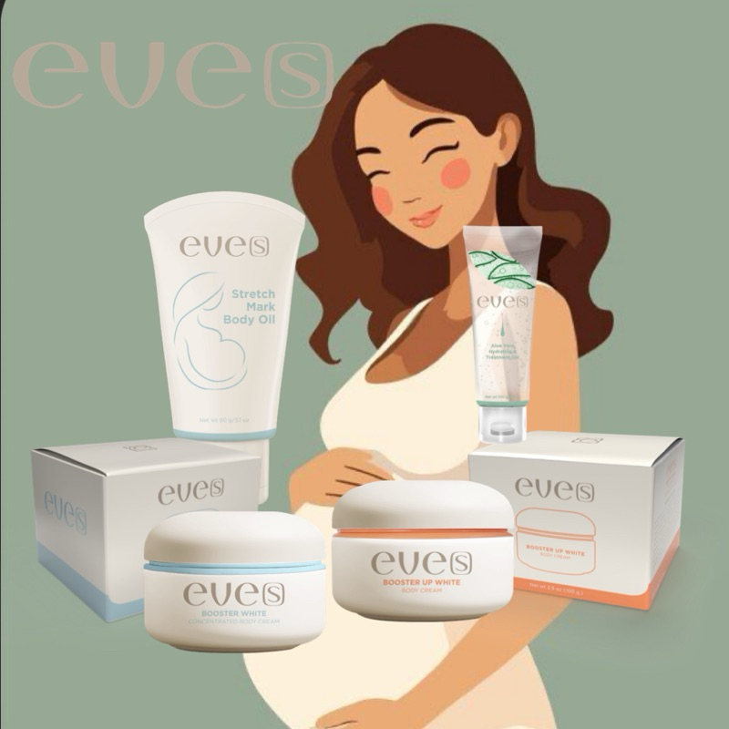 อีฟส์ใหม่ EVE’S Booster Up White Body Cream Eve's บูสเตอร์ อัพ ไวท์ บอดี้ ครีม อีฟส์ สเตรช มาร์ค บอดี้ ออยล์