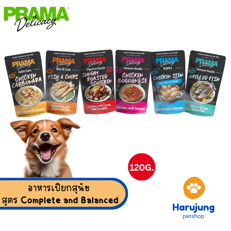 Prama อาหารเปียกสุนัข สูตร Complete and Balanced ขนาด 120 กรัม