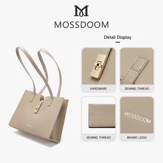 MOSSDOOM Elaura bag กระเป๋าคล้องไหล่สำหรับผู้หญิง ทรงคลาสสิก จุของได้เยอะ 4สี(เทา,ขาว,แอปริคอท,ดำ)