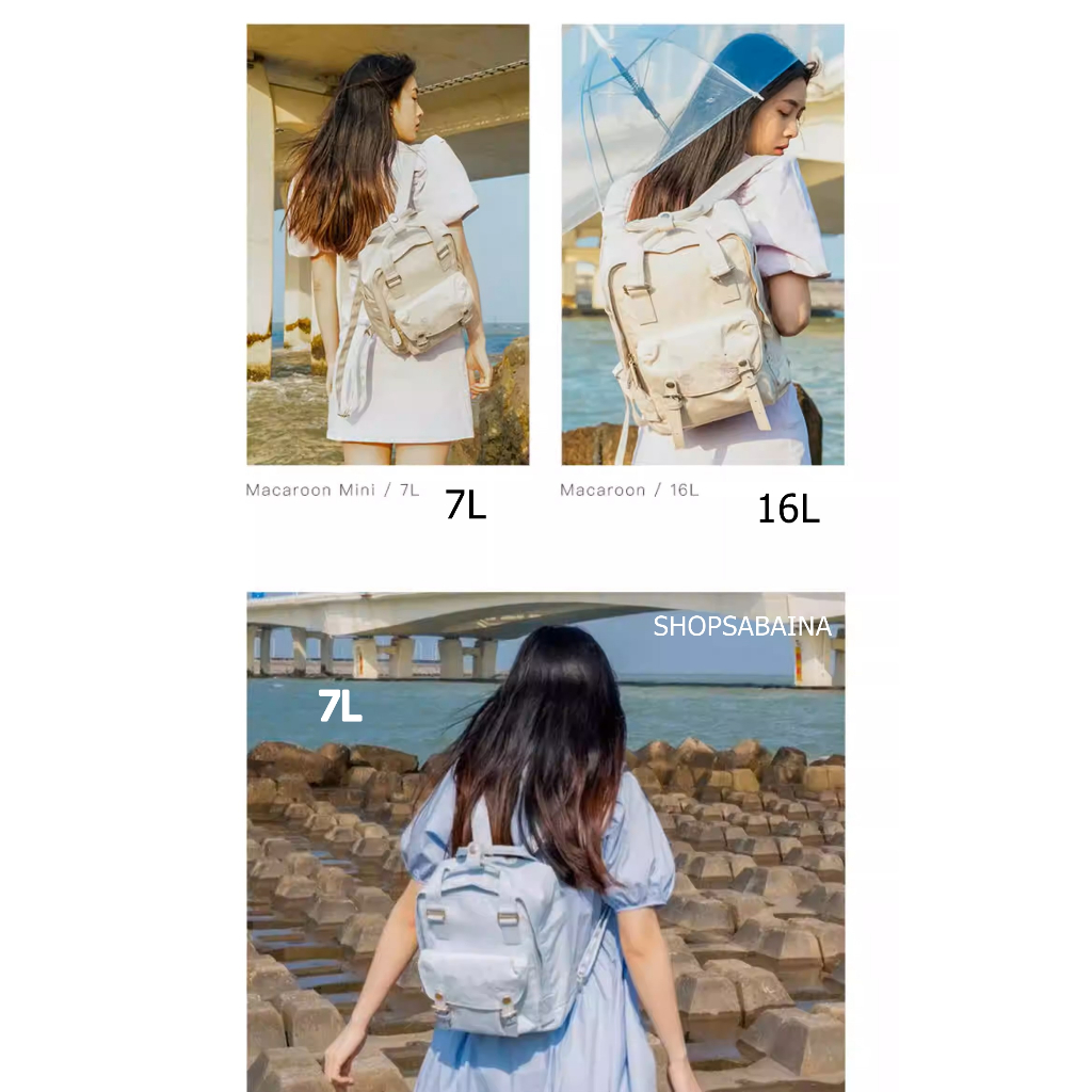 Doughnut Macaroon Galaxy Series Backpack กระเป๋าเป้สะพายหลังโดนัท ลายกาแล็กซี่ (แถมพวงกุญแจ)