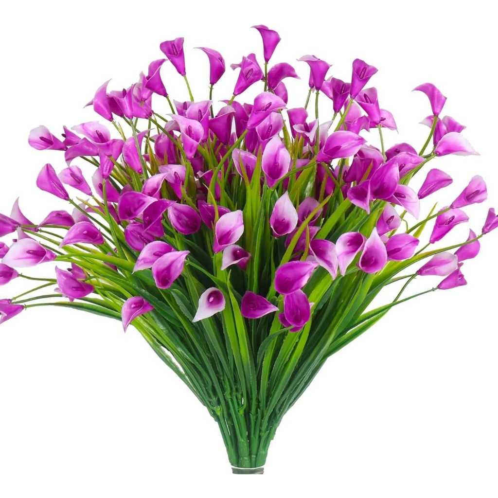 ช่อดอกคาล่า ลิลลี่ ดอกไม้ประดิษฐ์ นำไปจัดสวน ตกแต่งบ้าน จัดใส่แจกันหรือห่อของขวัญ 1ช่อ/หน่วย - รูปที่ 2