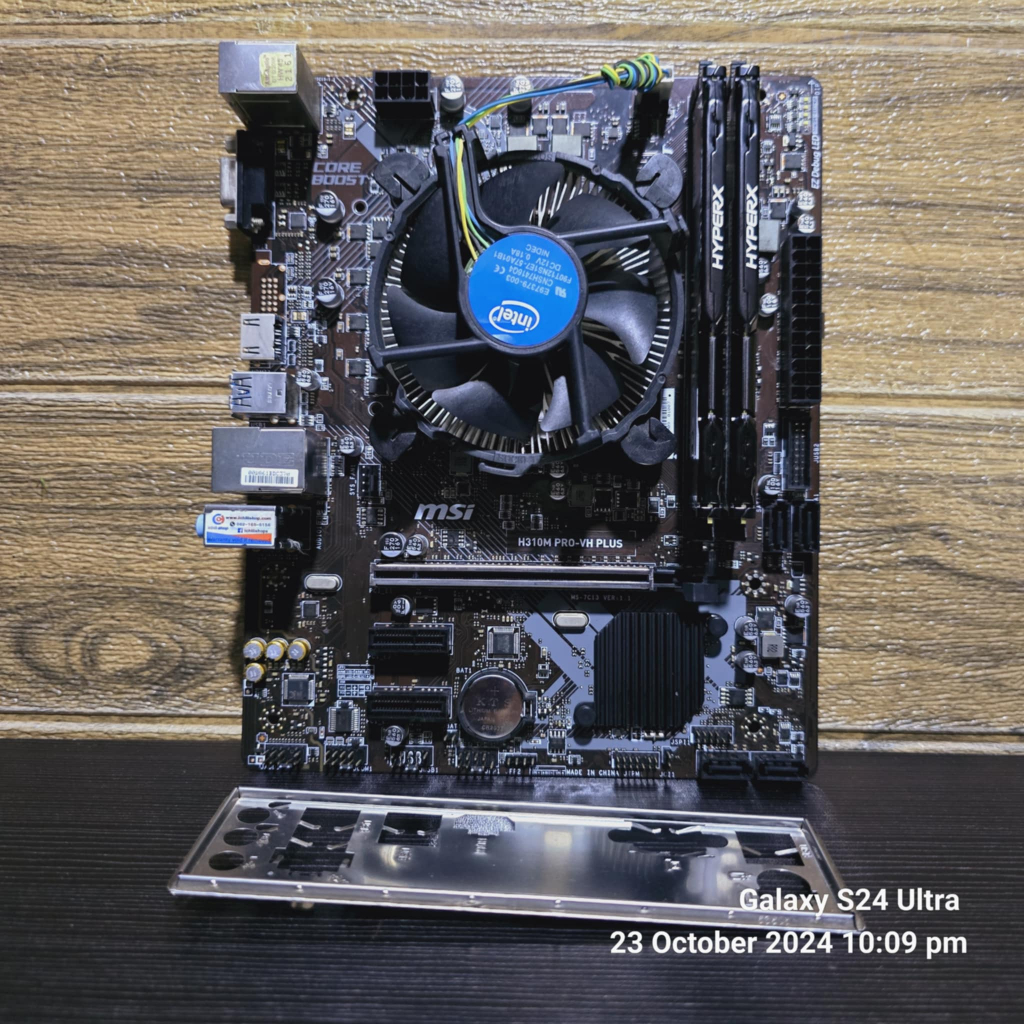 INTEL CORE I3 8100 (Intel UHD Graphics 630) + MSI H310M PRO -VDH PLUS (LGA 1151) (M-ATX) มือ2 (ไม่มี