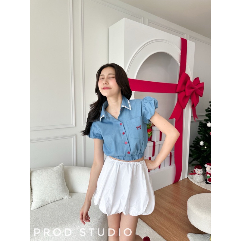 เสื้อครอป จั้มเอว 🌸ป้าย Prod