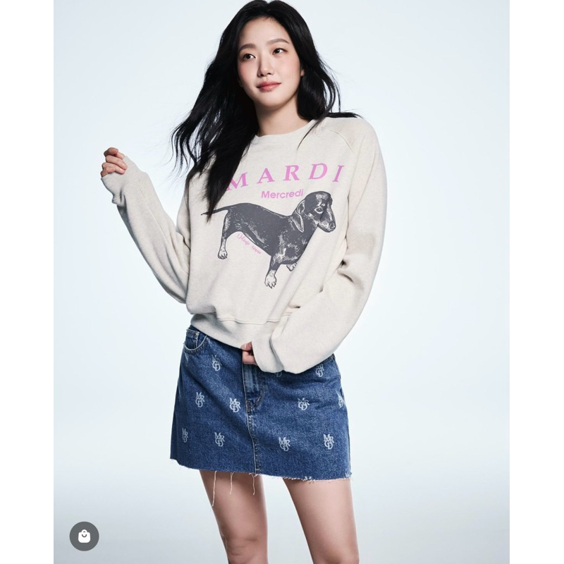 Mardi x doggy sweater/sweatshirt (mardi น้องดัชชุน) สีเบจ/น้ำตาล🤎🩷