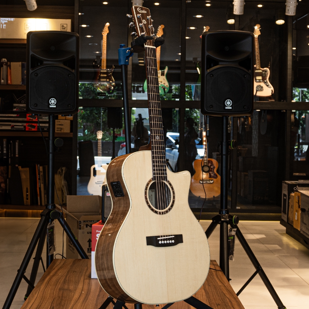 Gusta GAX1C / GDX1C กีตาร์โปร่งไฟฟ้า Top Solid with Fishman Pickup