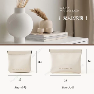 กระเป๋าเครื่องสำอาง กระเป๋าเก็บเครื่องสำอาง กระเป๋าใส่เหรียญ กระเป๋าลิปสติก หนัง PU กุญแจ หูฟัง