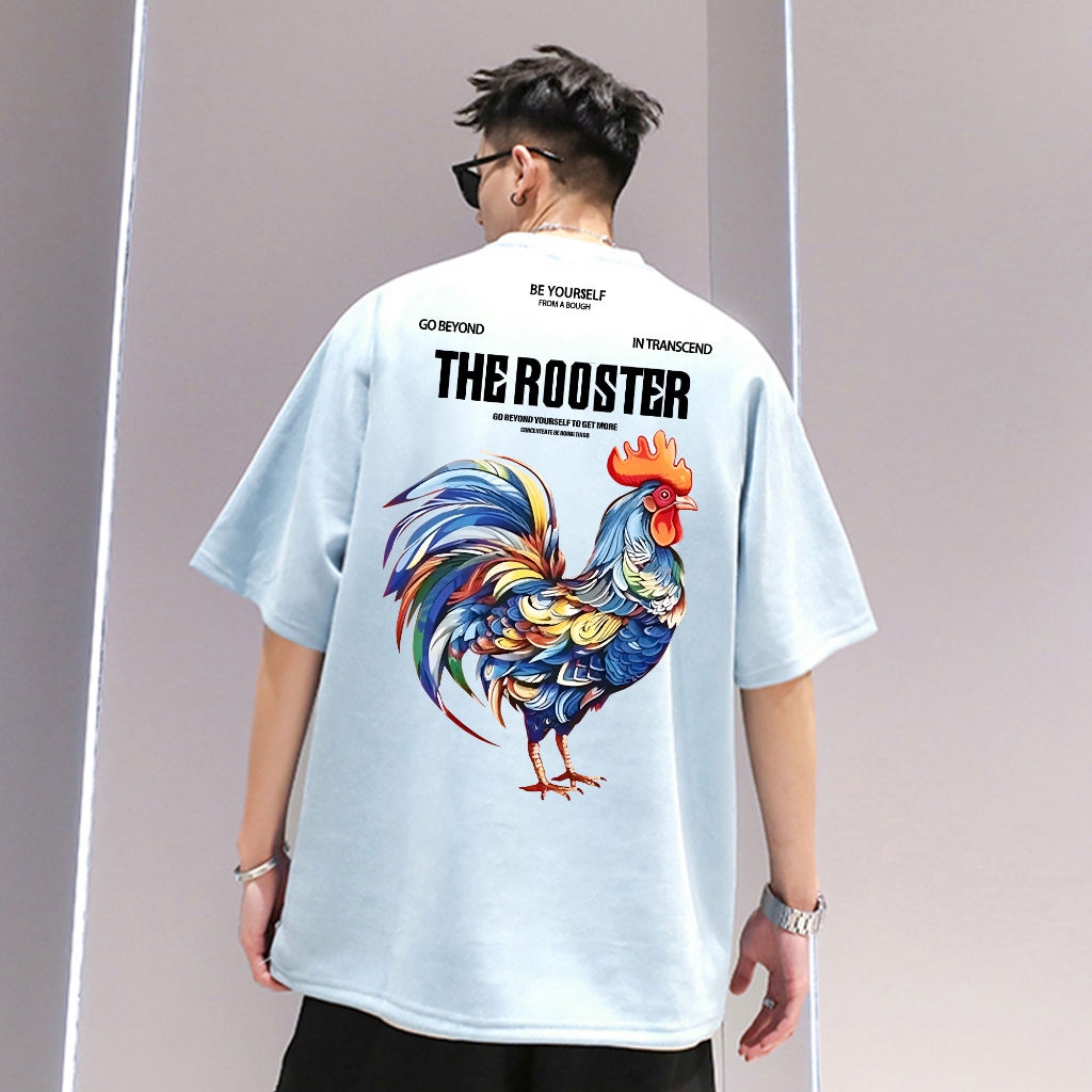 【UT】พร้อมส่ง! เสื้อยืดOversize ผ้าCOTTON100%ลาย "THE ROOSTER" เนื้อผ้าเกรดพรีเมียม คอกลม ใส่สบาย 3XL
