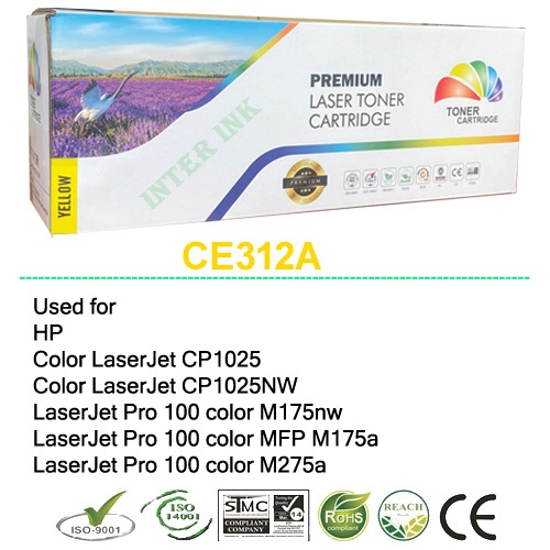 ตลับหมึก LaserJet Printer CP1025 / Cp1025NW / M175nw/ M175a/ M275a (126A) สีเหลือง Compatible