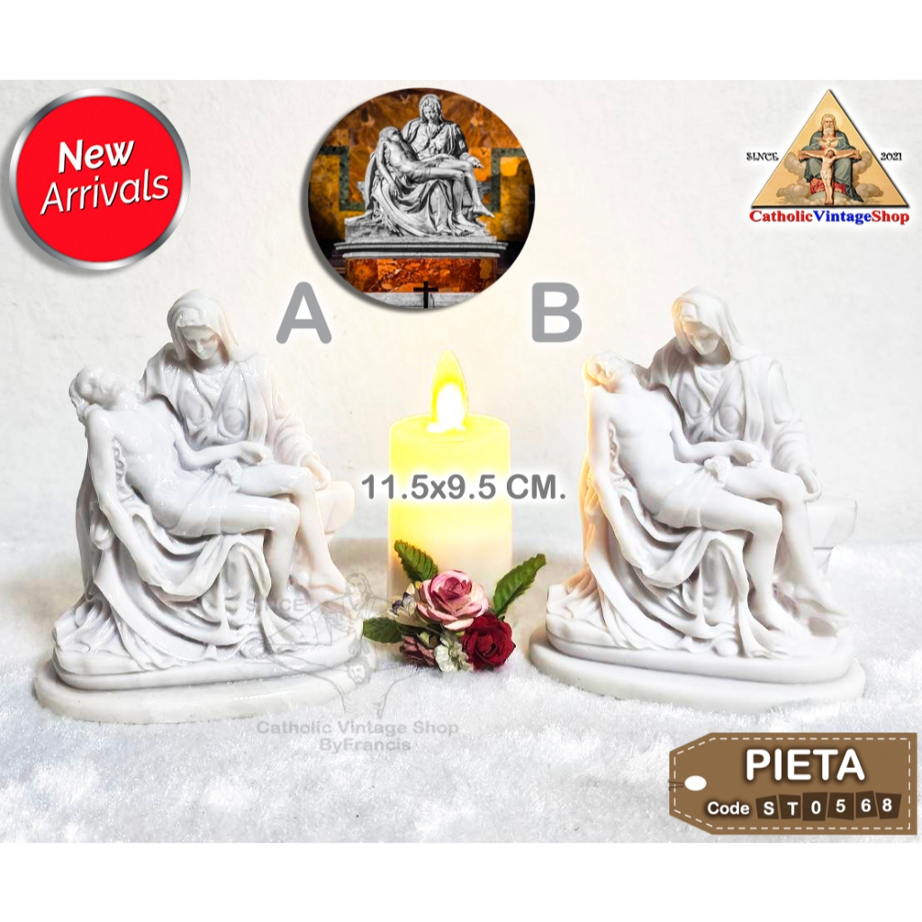 รูปปั้น จำลอง ปีเอตะ PIETA คาทอลิก พระเยซู พระแม่มารีย์ Catholic Statue Figurine religion #ST0568