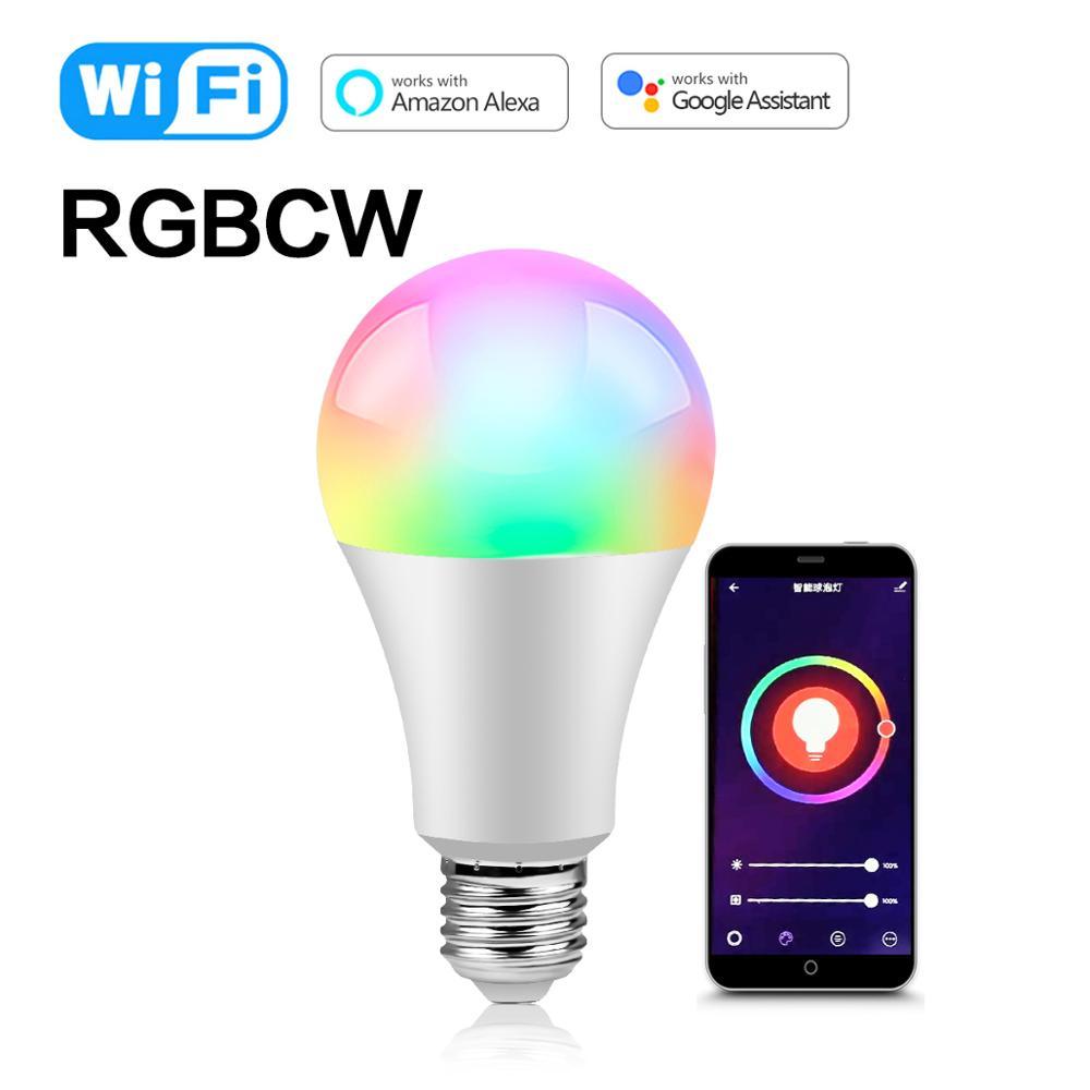 Smart Bulb หลอดไฟ LED Tuya 15w หลอดไฟอัจฉริยะ ชีวิตอัจฉริยะ สมาร์ท ไวไฟ WiFi RGB หลอดไฟอัจฉริยะ โคมไ