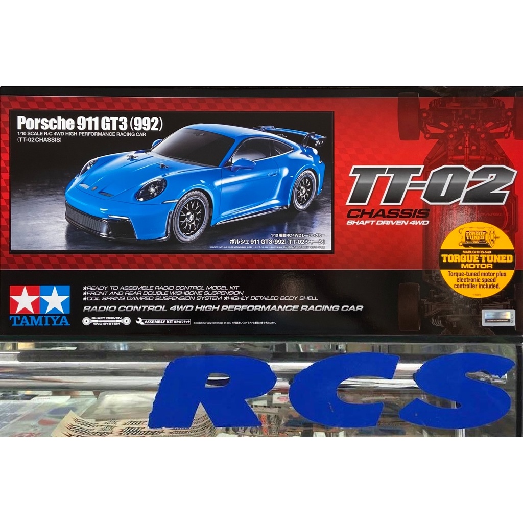 TAMIYA 58712 ชุดคิท TT-02 บอดี้ PORSCHE 911 GT3 (992) ต้องไปสร้างและทำสีเอง