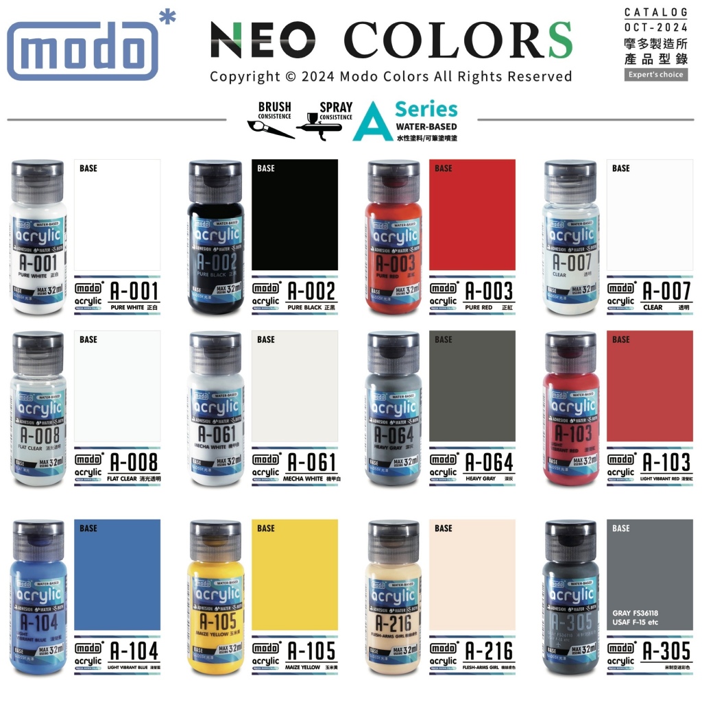 MODO BASE water-based อะคริลิคสูตรน้ำ ของโมโดกลุ่มสีหลัก เบส เนื้อหนา