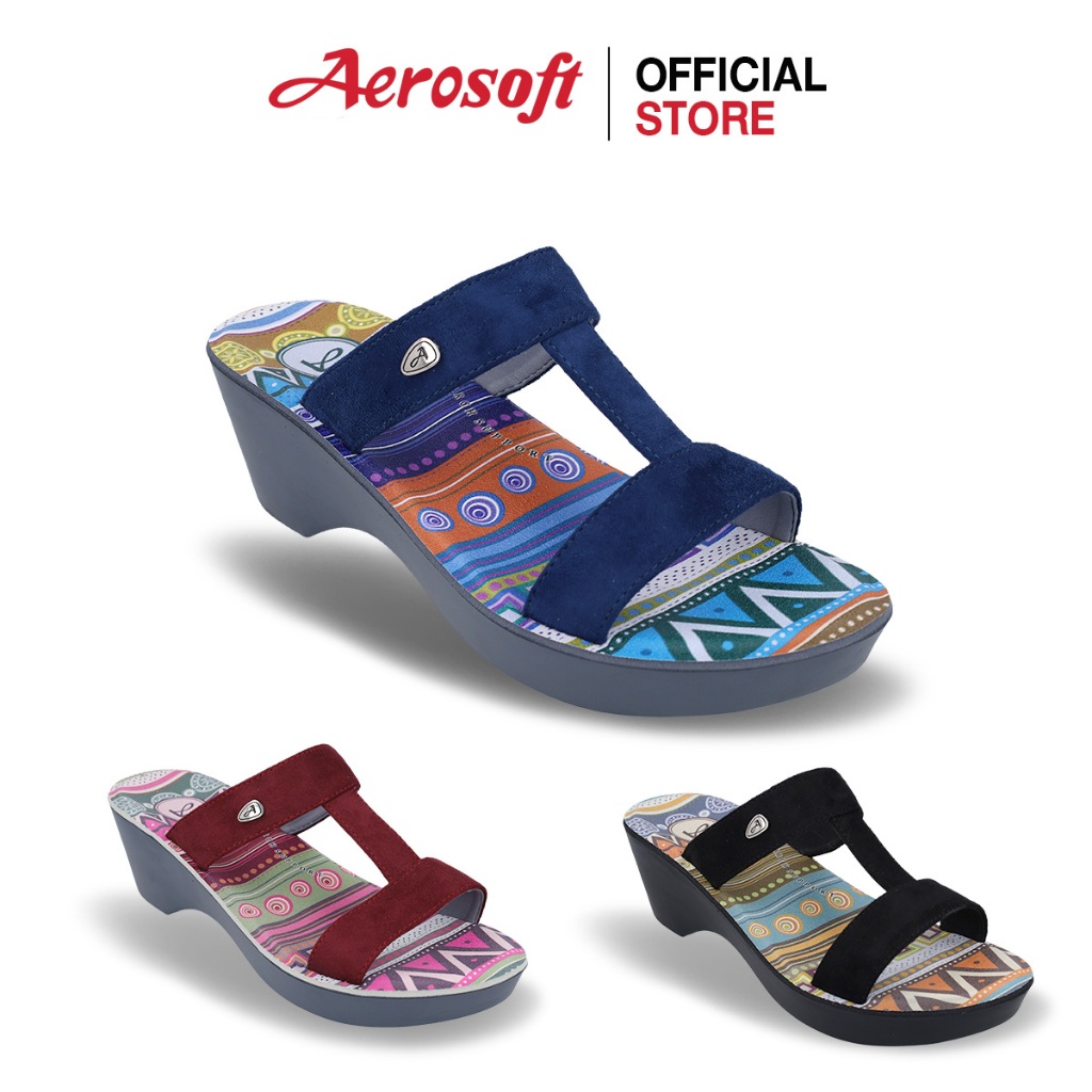 Aerosoft(แอโร่ซอฟ) รองเท้าแตะส้นสูงเพื่อสุขภาพ รุ่น FW8262