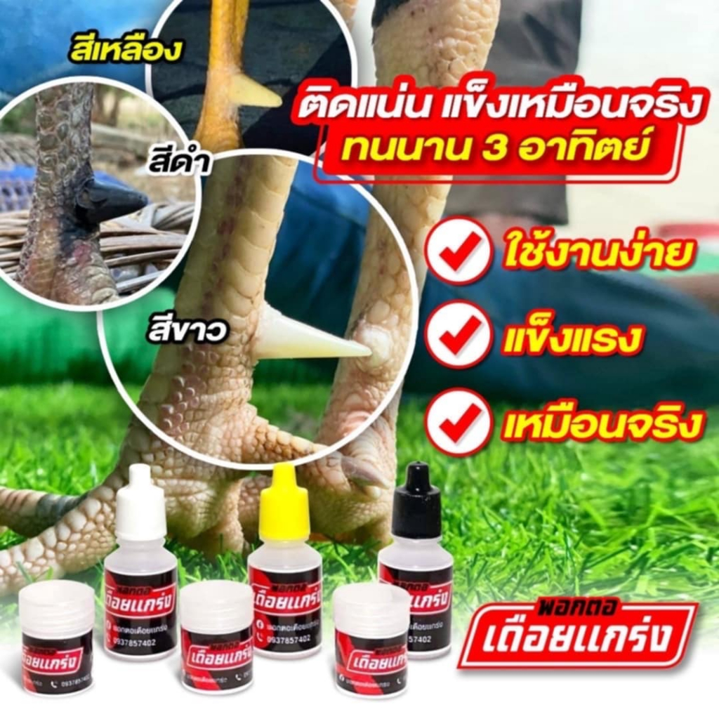 พอกตอไก่ ชุดพอกตอไก่ เดือยไก่ ตอไก่ ตอเทียม ชุดพอกตอเดือยแกร่ง มี 3 สี