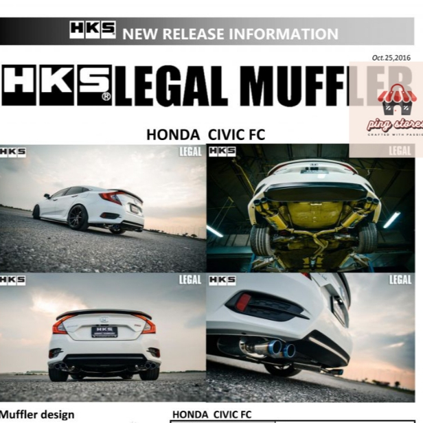 ท่อ HKS Honda Civic FC Turbo เครื่อง L15B