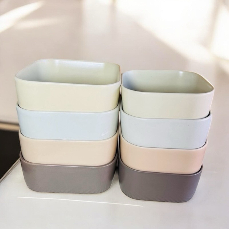 ถาดอบขนม ถาดลาซานญา ถาดเซรามิค สี่เหลี่ยมจัตุรัส 5 นิ้ว และ 6 นิ้ว สีพาสเทล