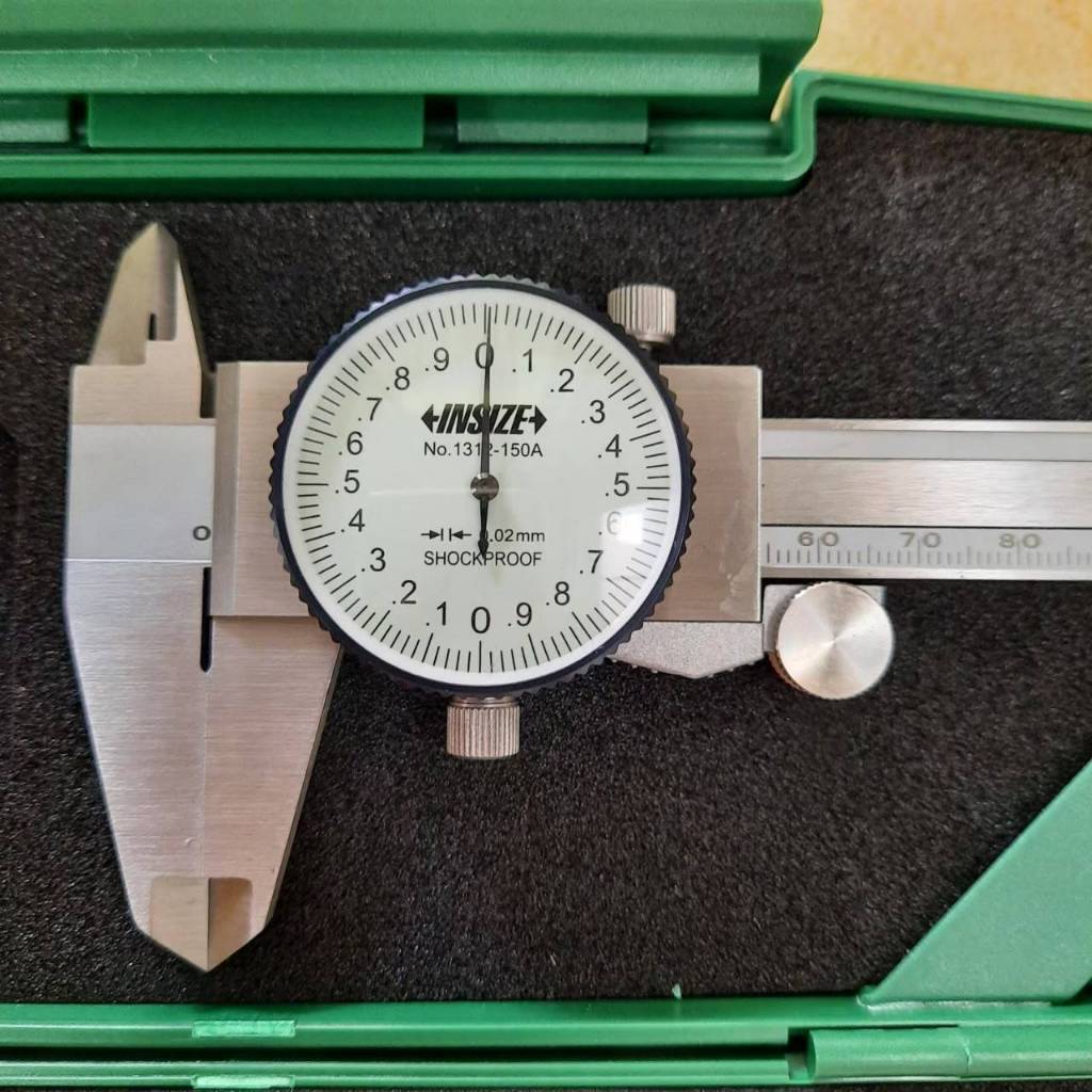 เวอร์เนียร์เข็ม 6" 8" 12" ความละเอียด 0.02mm Dial Caliper เวอร์เนียร์ไดอัล INSIZE 1312-150A 1312-200