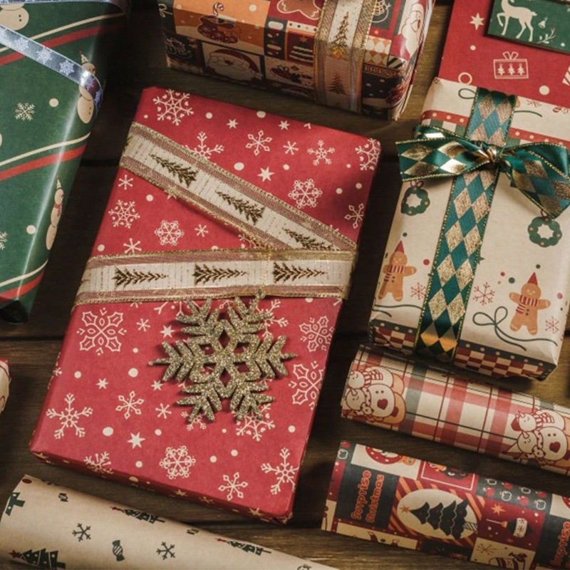 กระดาษห่อของขวัญคริสต์มาส Christmas gift wrapping paper 圣诞礼品包装纸