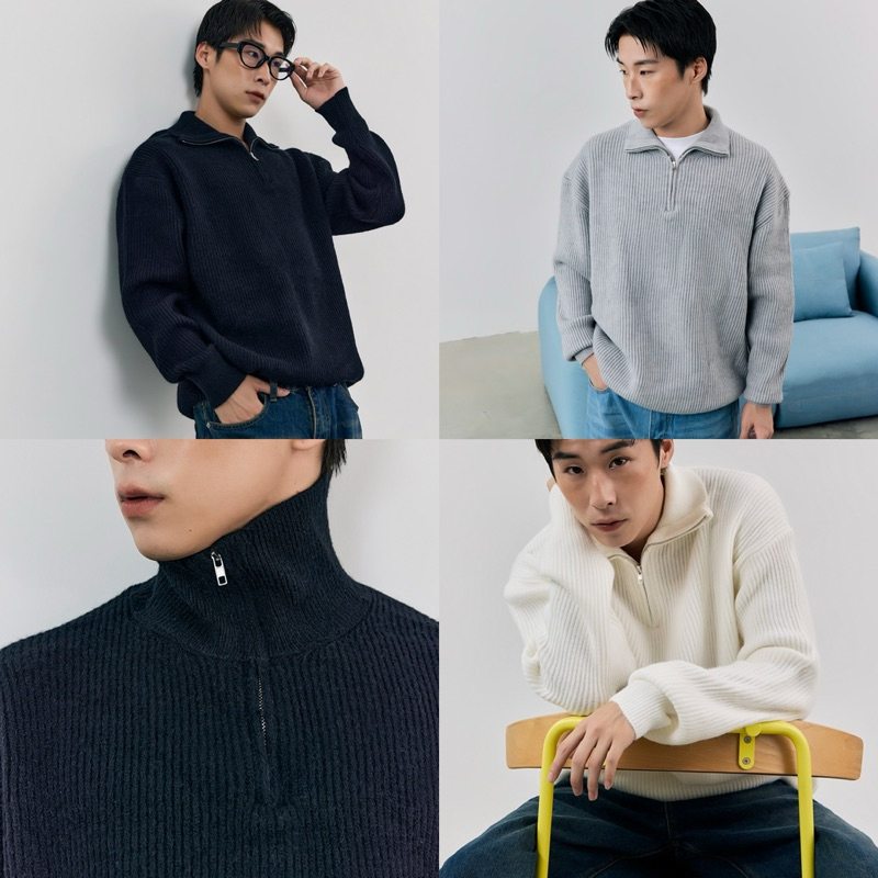 [umore.edition] ✨UNISEX Polo knit sweater โปโลไหมพรม เกรดพรีเมี่ยม ผ้าใส่สบาย ทรงสวยเกาหลีสุดๆ