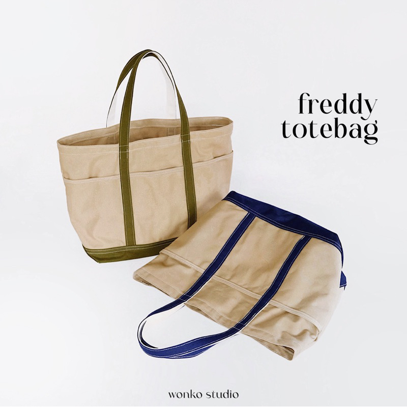 Freddy 3pocket Totebag | wonko | กระเป๋าผ้าแคนวาส