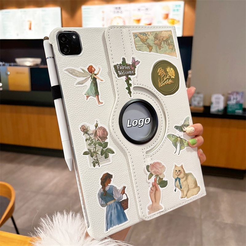 ส่งจากไทย ชนบท ย้อนยุค สติ๊กเกอร์ เคส for iPad pro 2024 11 10.2 Gen10 9 8 2022 เคสไอแพดAir4 5 6 10.9 Case การหมุน 360