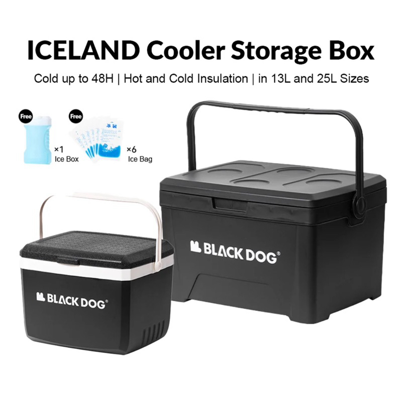 Blackdog กระติกน้ำแข็ง ถังน้ำแข็ง ถังแช่น้ำแข็ง Cooler Box ขนาด 25L เก็บความเย็นได้นานถึง 48 ชม.