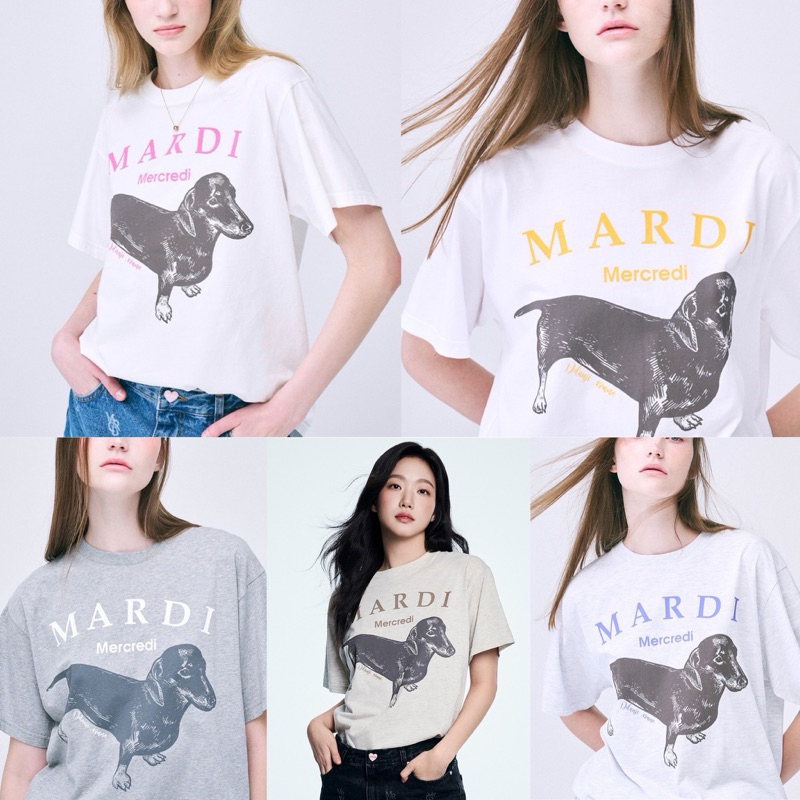 Mardi x Doggy t-shirt (330฿) มาแล้วค่า เสื้อยืดสุดฮิตที่พลาดไม่ได้เลยค่ะ คอลใหม่ ลายน้องหมาดัชชุน คิ้วท์มาก valen