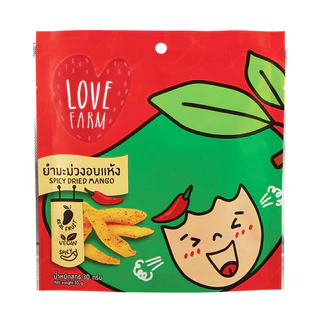 เลิฟฟาร์ม (LOVEFARM) - ยำมะม่วงอบแห้ง 30 กรัม ผลไม้อบแห้ง