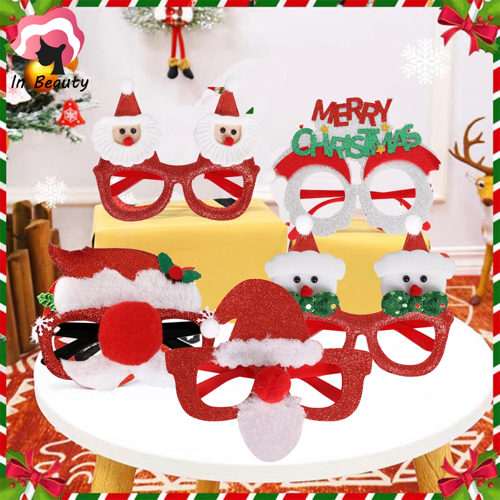 In Beauty 🎄🎄ที่คาดผม แว่น แว่นแฟนซี  คริสต์มาส ปีใหม่ อุปกรณ์ประกอบฉากปาร์ตี้คริสต์มาส(ราคาถูก ส่งจากกรุงเทพ)