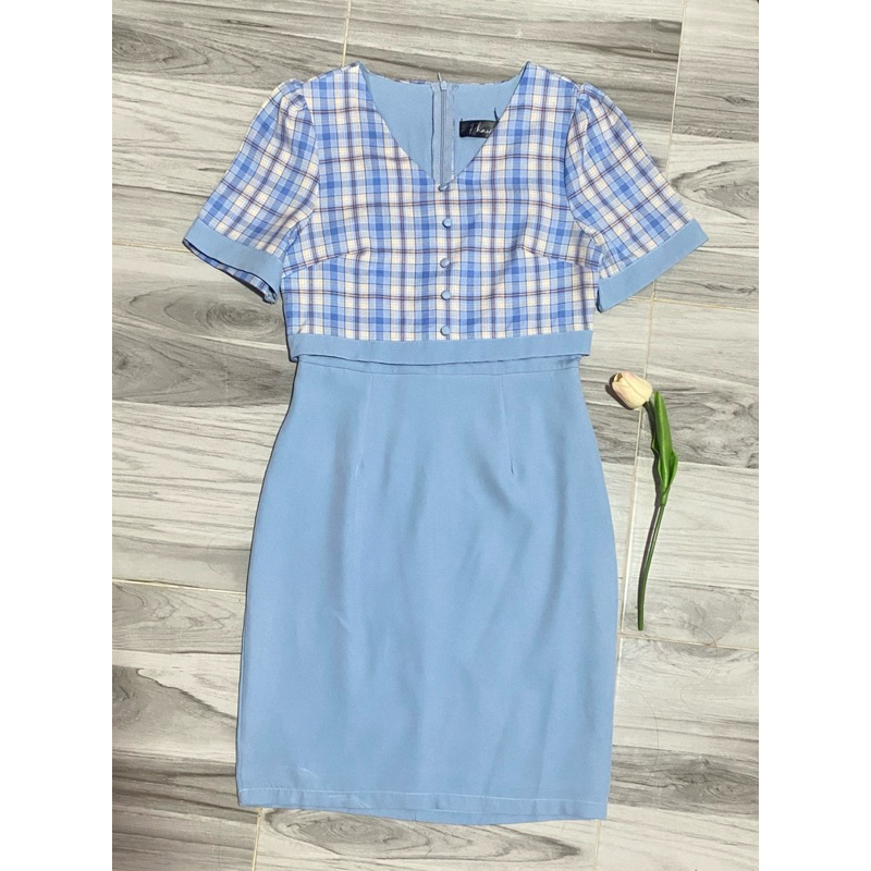 เดรส    Phawi  สีฟ้า