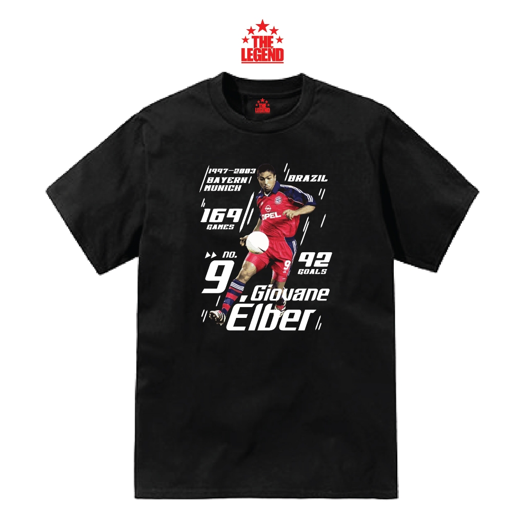 เสื้อยืดลาย Giovane Élber ซุปเปอร์สตาร์ตำนานนักเตะ ผ้าโคตรเทพใส่สบายไม่ร้อนไม่ยับไม่ย้วย ทรงสวย