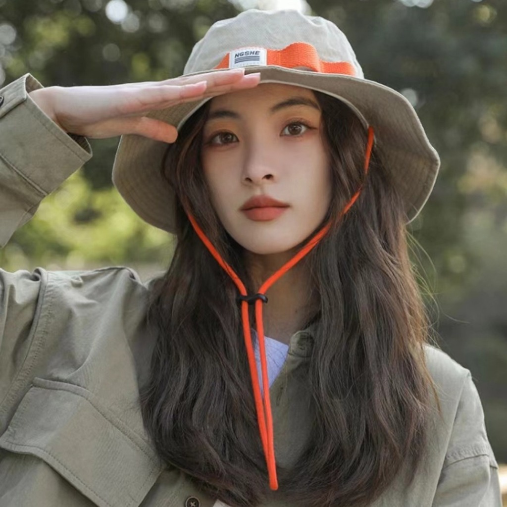 หมวกกันแดด  หมวกบักเก็ต ผ้าคอตตอนแท้ 100% Safari ปีกหมวกกว้าง 6 เซน มี 5 สี ให้เลือกค่ะ