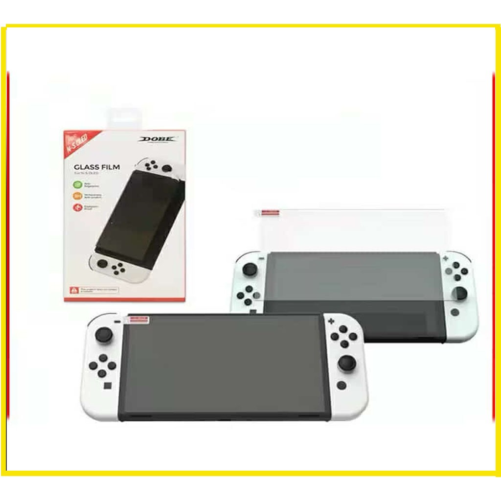 nintendo switchOLED ฟิล์มกระจกdobe nintendo switch OLED 9 h Hardness ฟิล์มกระจกแท้ มี2 ชิ้น