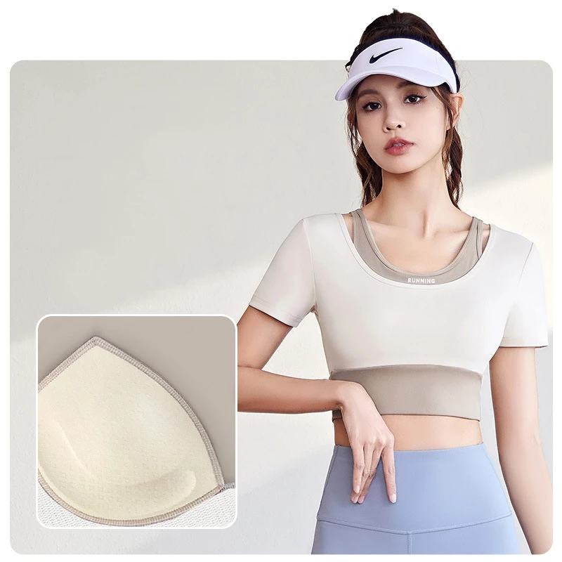 MVP Sport สปอร์ตบราแขนสั้น ทูโทน โยคะ ฟิตเนส หลายสี thumbnail 5
