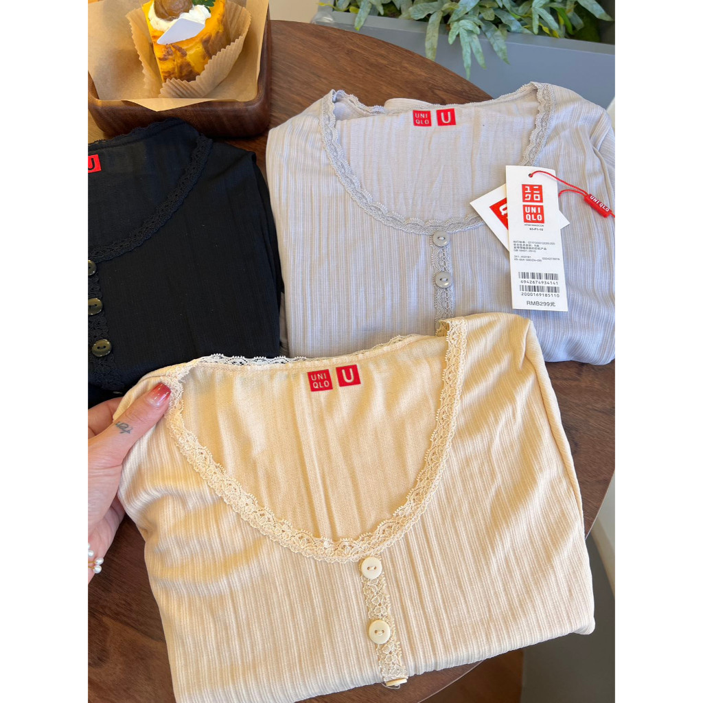 ชุดลองจอน uniqlo ชุดลำลอง ชุดนอน ชุดชั้นในกันหนาว