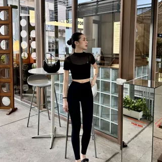 [Birtive Pants] Lux Leggings กางเกงขายาวผ้าลื่น มีชั้นในด้านหน้าเย็บติดในตัวไม่ต้องใส่ กกน.
