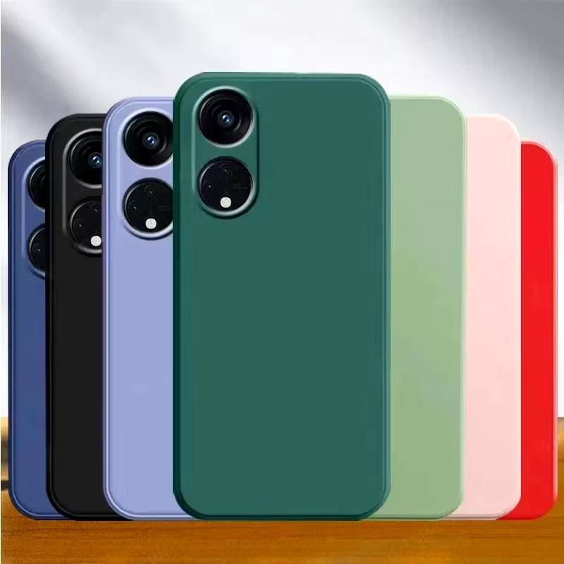 เคสTPUสีพื้นกำมหยี่กันกล้อง สำหลับรุ่น OPPO - A58 A60 A78 A18 A38  A17 A17K A12 F9 A5s A16