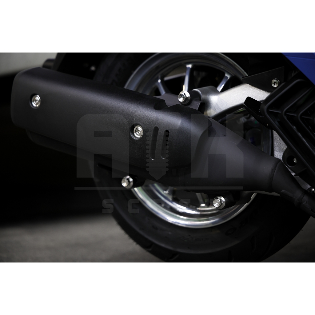ยึดท่อ (1ชุดมี3ตัว)-(สำหรับท่อเดิม+ท่อผ่า)-งานกลึงมือ-น็อตหัวสนาม-Honda-Giorno-125-สีเลส-(3)