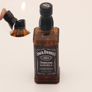 ไฟแช็คแบบแก๊สไฟเปลว ลายขวดเหล้า ปรับระดับได้ ไฟแช็คเติมแก๊ส