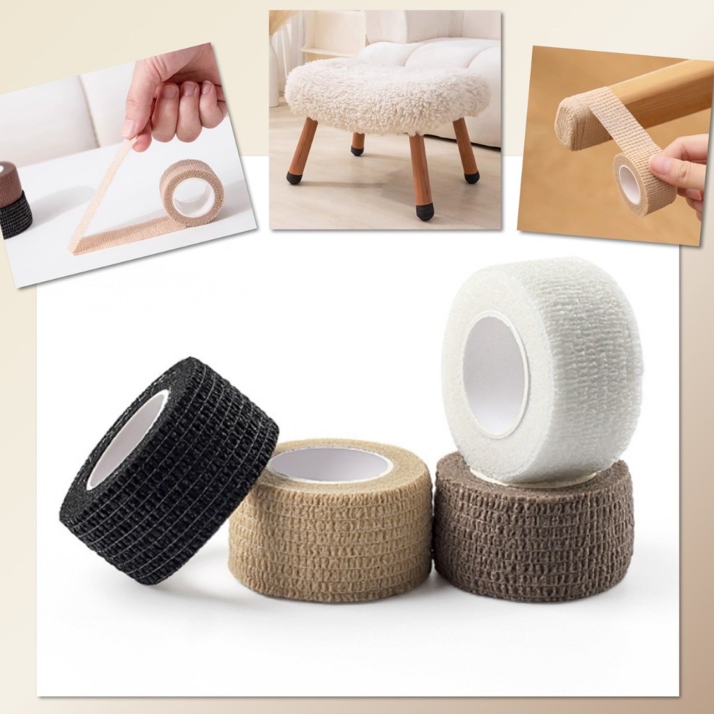 🌈 เทปผ้า พันขาเก้าอี้ รองขาโต๊ะ ยืดยุ่น พันมือจับ ผ้าพันแผล รองขาเก้าอี้ โซฟา เก็บเสียง ซับน้ำ ลดแรงกระแทก รุ่นอัพเกรด 🌈