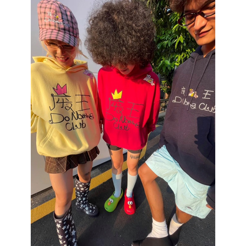 CryingCenter เสื้อแขนยาวฮู้ดดี้ CC x Do Nothing Club